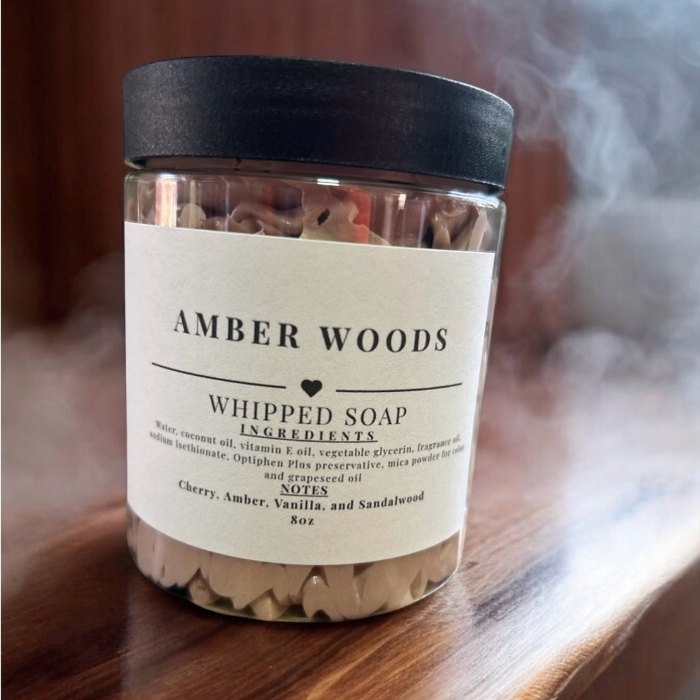 AMBER-WOODS WHIPPED SOAP 🛁 HANDCRAFTED BY CRISTIN🤎 - Picture 3 of 4